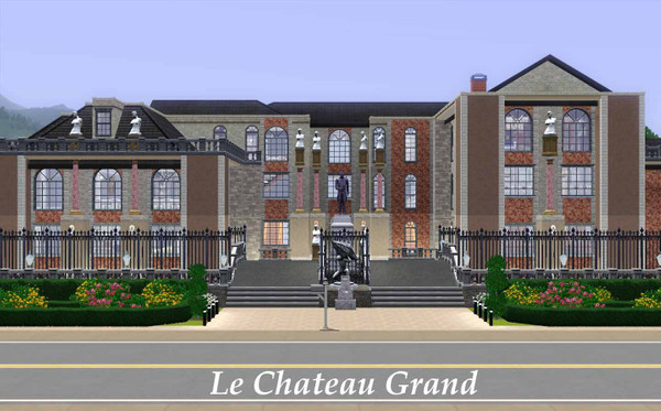 Sims 3 — Le Chateau Grand by Liugao — If your sim was a king, then this chateau would be the perfect abode! This home is