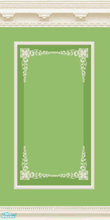 Sims 2 — MRC Elaborate Walls - Lime Green by MidnightRose — I came upon this design while looking for vintage wall