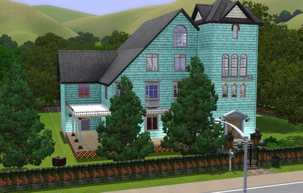 Sims 3 — Victorian Townhome by dooder85 — 5BR 3.5Bath with converted attic space. Wrap around porch, sundeck, and outdoor
