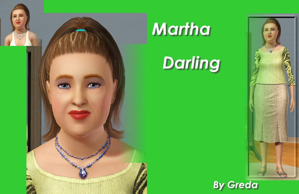 Sims 3 — Martha Darling by Greda — Martha Loves to Cook and Clean.