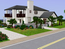Sims 3 — Sunnyside Villa by Tsukiyono — A large beachfront home with many amenities. Features a entry courtyard with