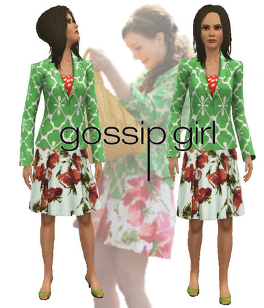 Sims 3 — Blair's floral skirt by ancsie18 — The pattern of the floral skirt as seen on Blair Waldorf (Leighton Meester)