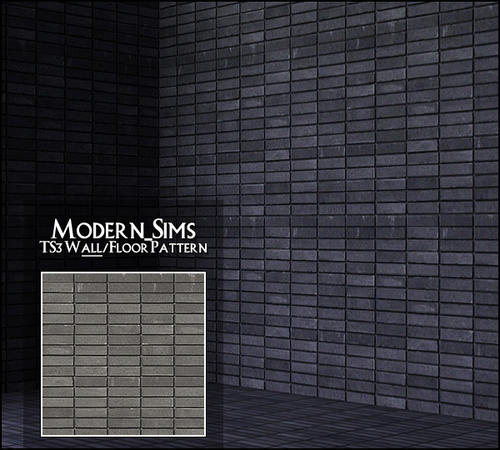 Sims 3 — Mocha Brick Wall by Modern_Sims — by Modern_Sims