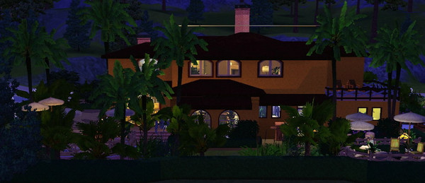 Sims 3 — Mediterranean Style Villa by yazarov — Mediterranean Style Villa with a lake and a pool area.