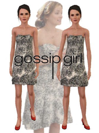 Sims 3 — Blair's flower dress pattern by ancsie18 — Flower dress pattern as seen on Blair Waldorf (Leighton Meester) in