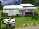 Sims 3 — CUBES by chlicotene — Here's my first lot in the sims 3: it's a cheap and simply modern house for young couples