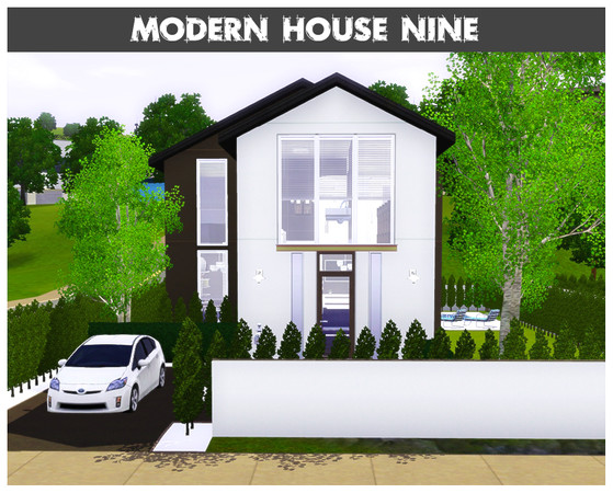 Sims 3 — Modern House Nine by sandrakorb — This modern property is ideal for a small family or roommates. There is a