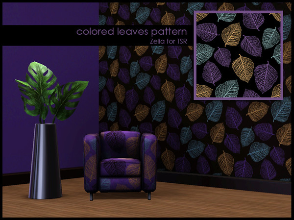 Sims 3 — Colored Leaves 001 by Annie_Leduc — Colored Leaves Pattern by Zelia