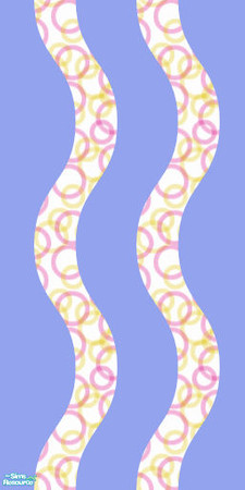 Sims 2 — EponaGroovyPinkSet1 - Egvp5w by EponaValkyrie — A paint wall in a groovy retro style. Solid blue colour