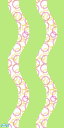 Sims 2 — EponaGroovyPinkSet1 - Egvp2w by EponaValkyrie — A paint wall in a groovy retro style. Solid green colour