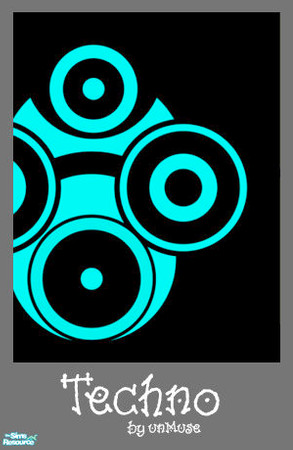 Sims 2 — Techno 02 by undefinedmuse — original designs. Recolor of \"Grilled Cheese\". NIGHTLIFE required. 