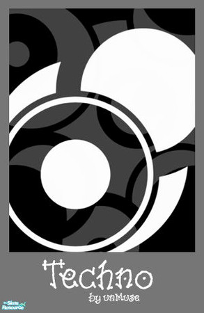 Sims 2 — Techno 03 by undefinedmuse — original designs. Recolor of \"Grilled Cheese\". NIGHTLIFE required. 