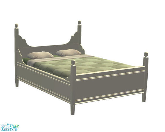 Sims 2 — Moms bed by Sophel21 — pastel white recolor of Shino&KCR\'s PB Blue Children Mesh set. 