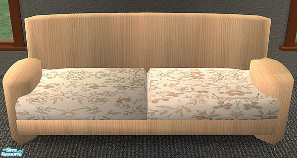 Sims 2 — Chunky living tulipwood recolour - Sofa by H3wwy — A recolour of my Chunky living set in tulipwood to match the