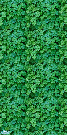 Sims 2 — Leaves - Clover Wall by Cerulean Talon — Green to make life pretty.
