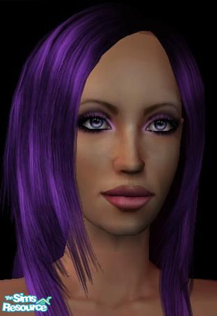 Sims 2 — XM Sims Mesh 30 Fantasy Set - Purple by Smossie — A beautiful hairstyle in a beautiful purple color.
