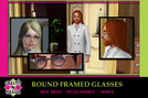 Sims 3 — Unisex Round Glasses by Celithralia — Recolorable, 1960's inspired round framed glasses. Tested. Works for both
