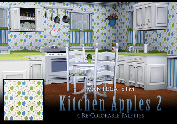 Sims 3 — Kitchen Apples 2 by Vanilla Sim — Apples, Apples, Apples for an adorable country kitchen