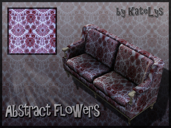 Sims 3 — Abstract flowers wallpaper by katelys — Wallpaper with abstract flowers