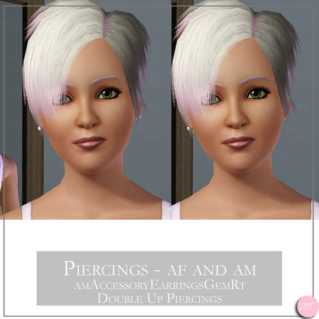 Sims 3 — am Accessory Earrings Gem Rt by DOT — amAccessoryEarringsGemRt by DOT of The Sims Resource. AF Clone Of AM