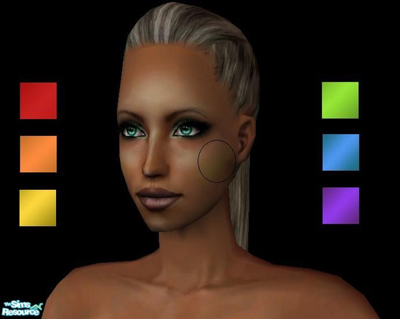 Sims 2 — Rainbow Splash Blush by Smossie — Beautiful blush in rainbow colors.