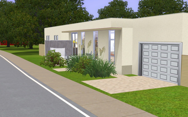 Sims 3 — Moder-style house by attika — This is my very first upload! Its a modern house with 2 bedrooms and 1 and a half