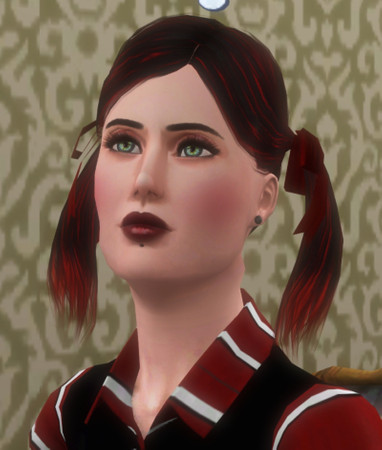 Sims 3 — Corah Archer  by AnnieBoo — Corah could be related to Goth family, instead, she is the daughter of the TV News