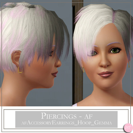 Sims 3 — af Accessory Earrings Hoop Gemma by DOT — afAccessoryEarrings_Hoop_Gemma by DOT of The Sims Resource