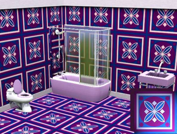 Sims 3 — Floral tile by mentaljewelry — Simple floral design