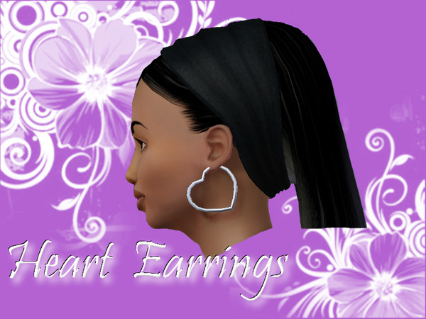 Sims 3 — Heart Earrings by Snow Queen — A new pair of heart-shaped earrings