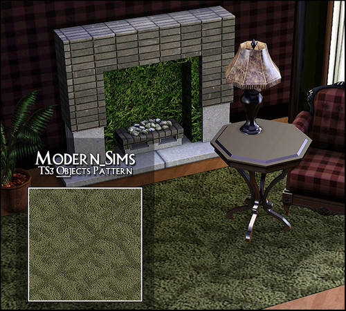 Sims 3 — Green Twigs Carpet Rug by Modern_Sims — by Modern_Sims