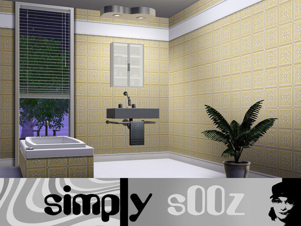 Sims 3 — Simply Anastasia Tile by s00z — A delicate star like tile pattern.