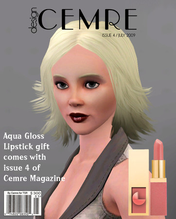 Sims 3 — Aqua Gloss Lipstick by cemre — Aqua Gloss Lipstick has 3 recolorable palettes. By Cemre for TSR