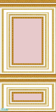 Sims 2 — jsf2BuckinghamWPanelRoyalPink by jsf — Buckingham panels hold cashcraft\'s elegant, Royal, pink color to match
