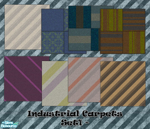 Sims 2 — Industrial Carpets - Set1 by Donnha — Industrial themed carpets perfect for offices, factories and whatever you