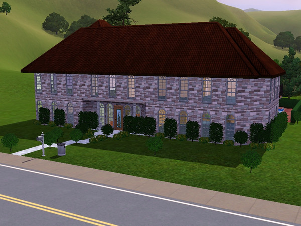 Sims 3 — 2 Sim Lane by srwalker — This gorgeous spatious manor is my remake of the largest house in The Sims 1. It has 4