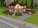 Sims 3 — Mountain Retreat by sunnyside48 — Enjoy the scenery from your covered veranda or upper deck, both of which