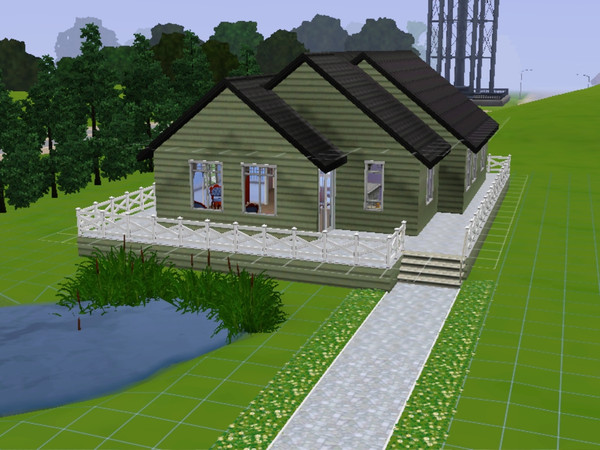 Sims 3 — Abingdon House by spriteth — A small bungalow with 2 bedrooms, 1 full bath, and lots of yard space. Perfect for