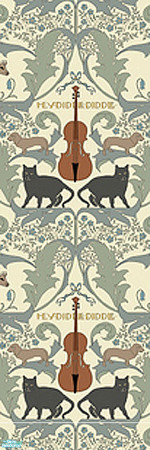 Sims 2 — Laura Simly Victorian Nursery - Cat and the Fiddle by debs913 — A fine Victorian style wallpaper from the