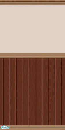 Sims 2 — Half-Wood Walls Set - Mahogany by shadow66 — This is one from a set of eight seamless, painted walls in a