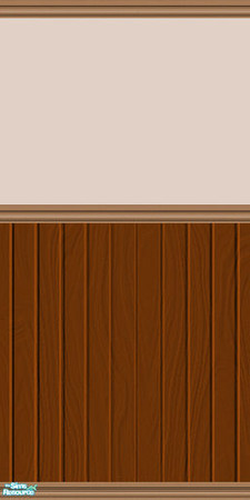 Sims 2 — Half-Wood Walls Set - Chestnut by shadow66 — This is one from a set of eight seamless, painted walls in a