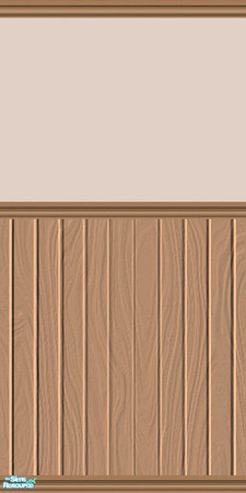 Sims 2 — Half-Wood Walls Set - Tan by shadow66 — This is one from a set of eight seamless, painted walls in a neutral