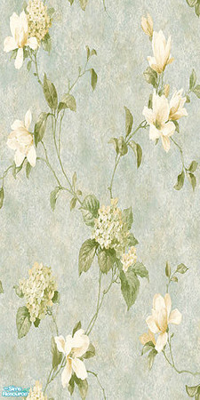 Sims 2 — Hydrangea Trail Blue by Eboluh — Gorgeous Victorian wallpaper with hydrangea pattern. Hope you enjoy!