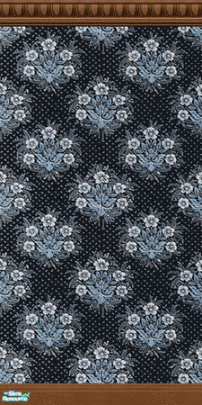 Sims 2 — D2DBlack Bouquets Blue with Crown & Kick Molding by D2Diamond — ...
