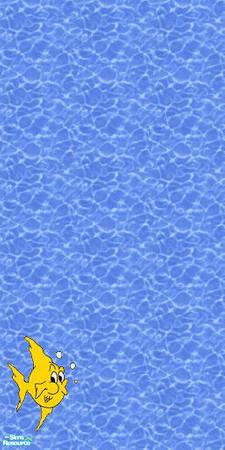 Sims 2 — EponaFunkyFishSet1 - Eff3w by EponaValkyrie — A blue water ripple background wallpaper, with a lone yellow Funky