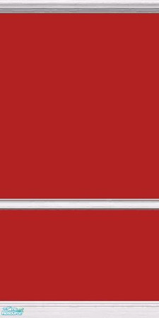 Sims 2 — GrayDragonfly - Color Collection I - Set II - Firebrick by GrayDragonfly — Firebrick colored wall with white