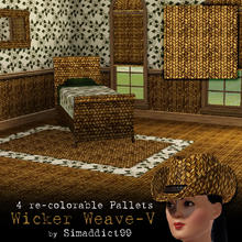 Sims 3 — Basket Weave 2 by Simaddict99 — wicker basket weave texture- vertical