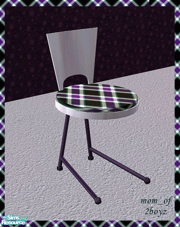 Sims 2 — AMW Dining Room RC- Dining Chair by mom_of2boyz — A recolor of Sunair\'s AMW Dining Room in a plaid with shades