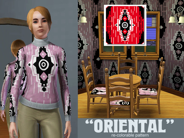 Sims 3 — Oriental-stylized ornament by Hanna_Darzy — simple ethnic ornament