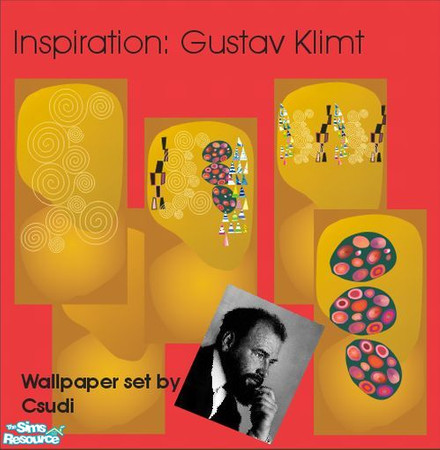 Sims 2 — Gustav Klimt wallpaper set by Csudi by csudibaba — Gustav Klimt inspired wallpapers - commemorating the great